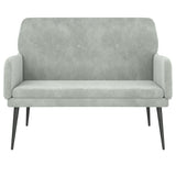 Banc Gris clair 108x79x79 cm Velours