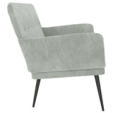 Banc Gris clair 108x79x79 cm Velours