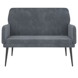 Banc Gris foncé 108x79x79 cm Velours