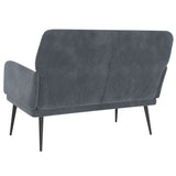 Banc Gris foncé 108x79x79 cm Velours