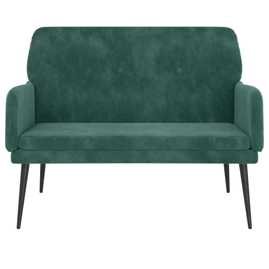 Banc Vert foncé 108x79x79 cm Velours