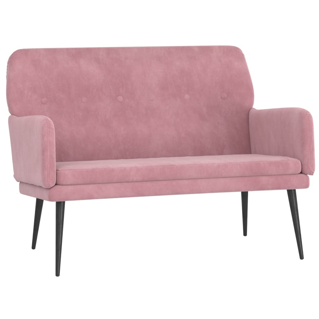 Banc Rose 108x79x79 cm Velours