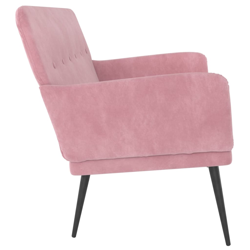 Banc Rose 108x79x79 cm Velours