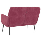 Banc Rouge bordeaux 108x79x79 cm Velours