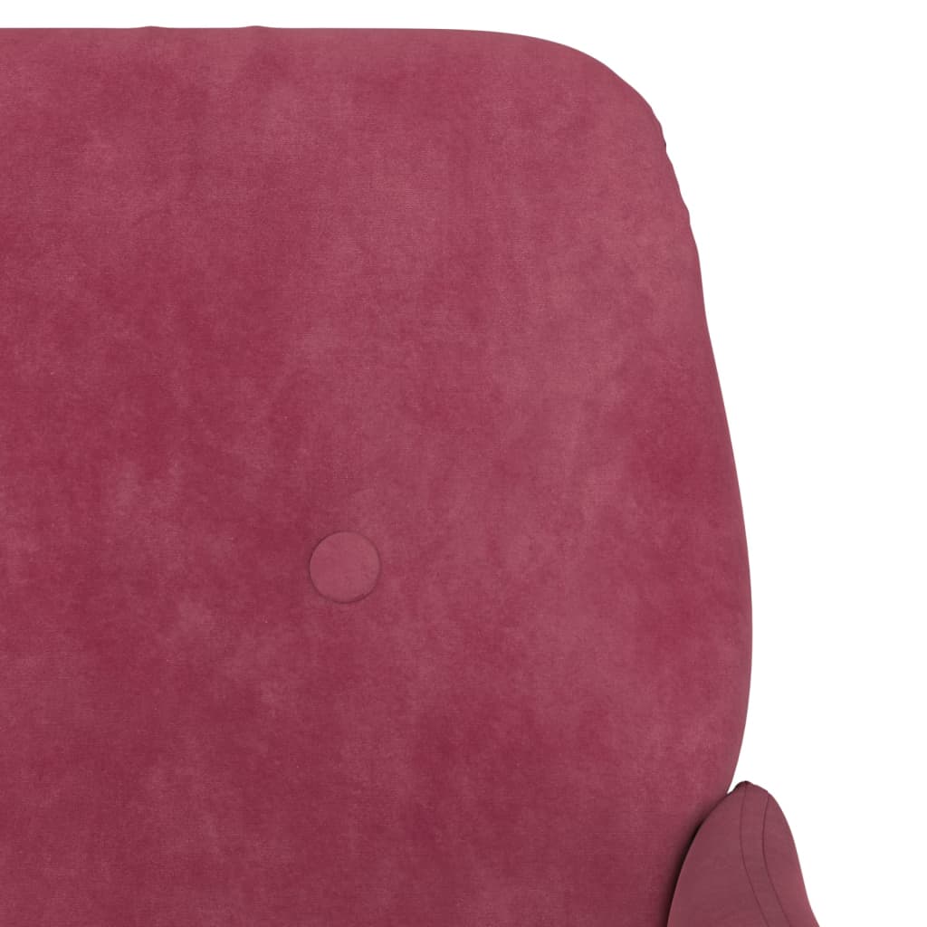 Banc Rouge bordeaux 108x79x79 cm Velours