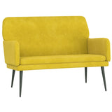 Banc Jaune 108x79x79 cm Velours