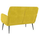 Banc Jaune 108x79x79 cm Velours