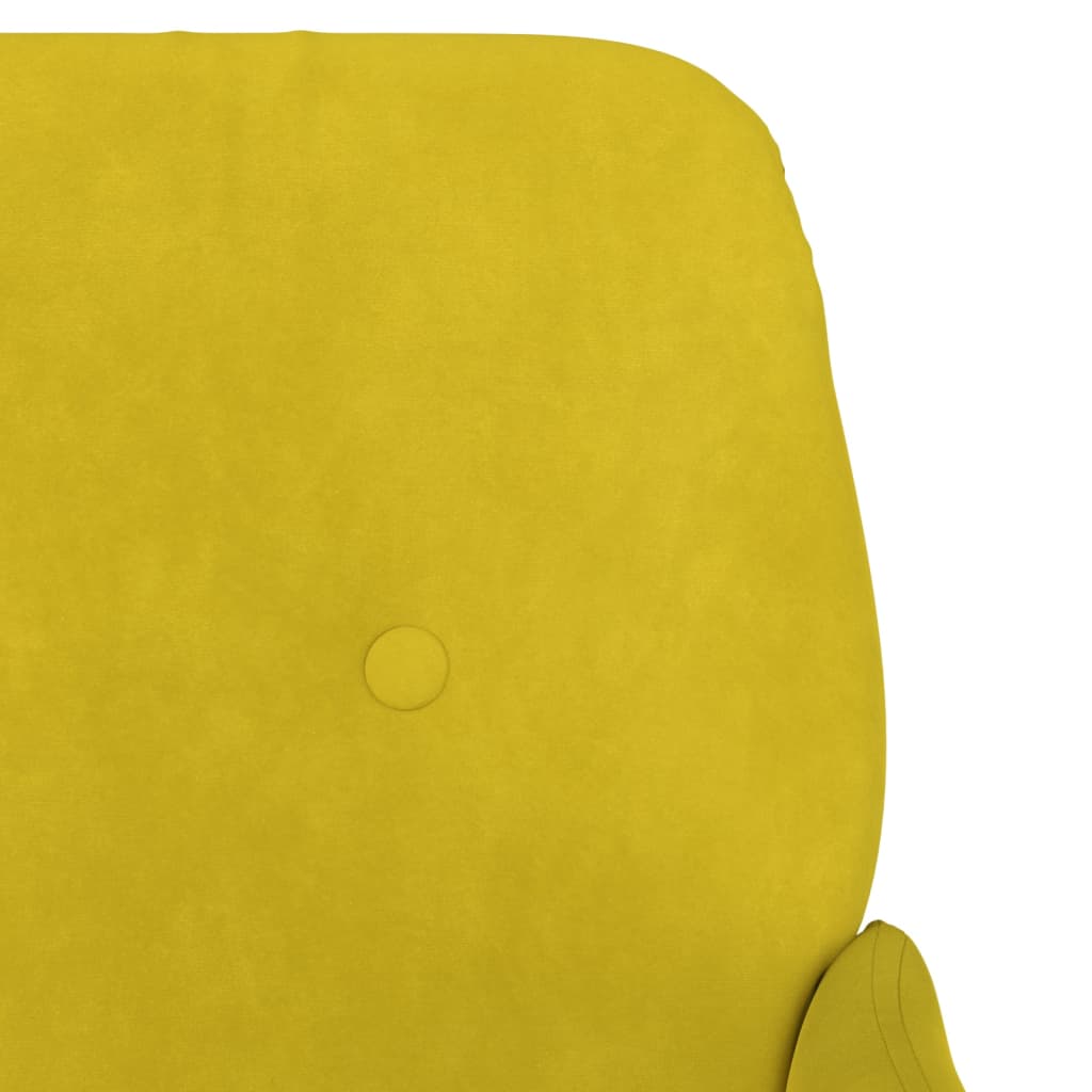 Banc Jaune 108x79x79 cm Velours