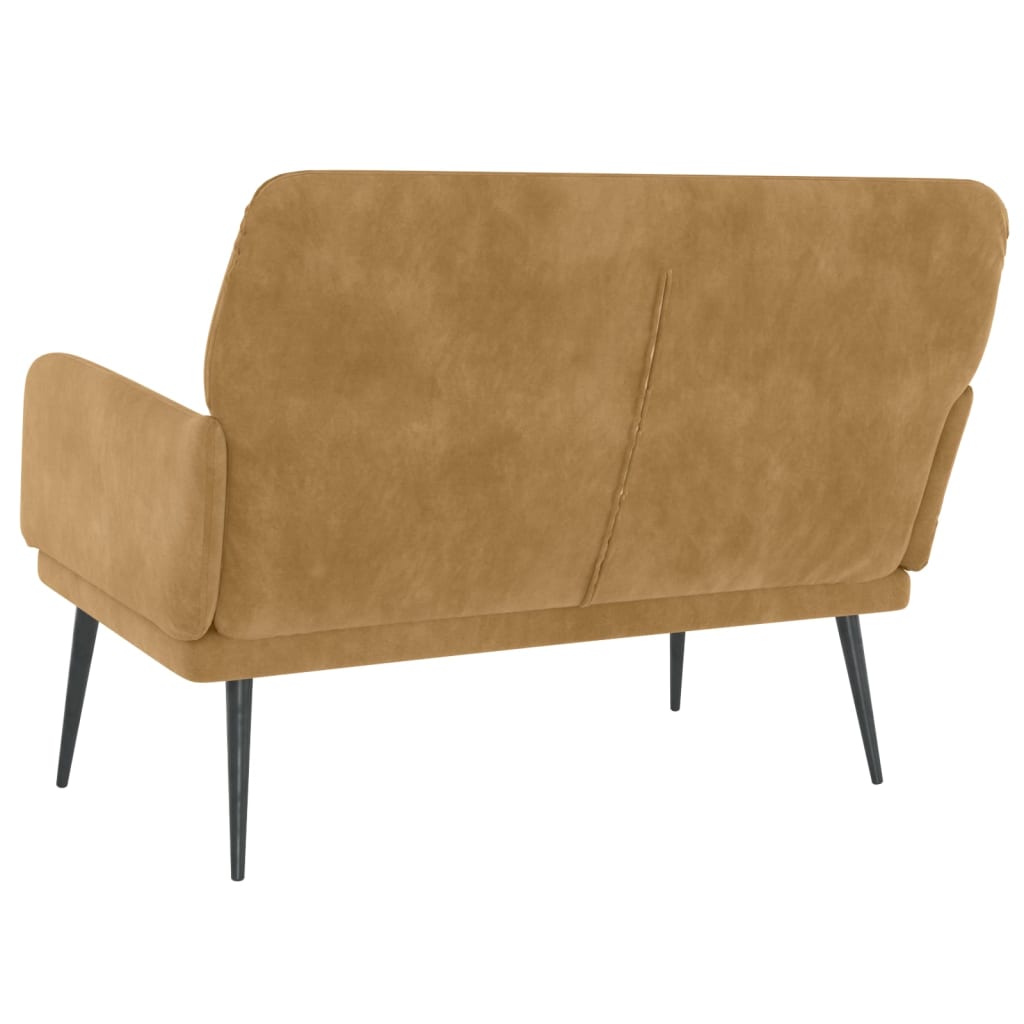 Banc Marron 108x79x79 cm Velours