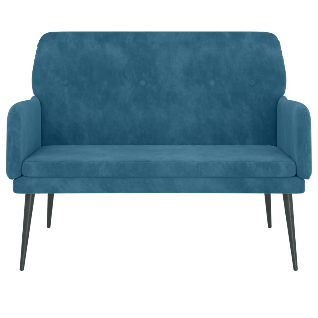 Banc Bleu 108x79x79 cm Velours