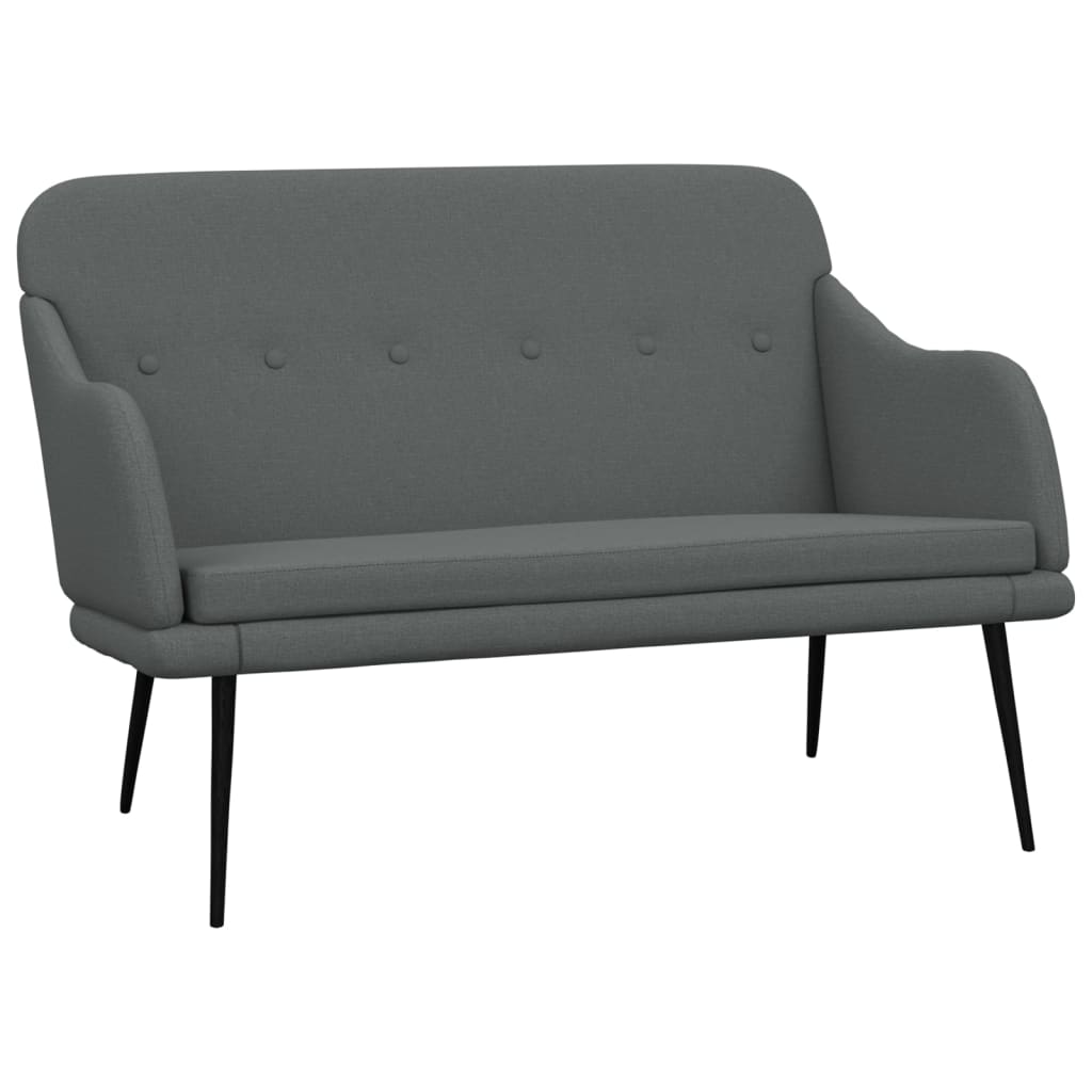 Banc Gris foncé 110x76x80 cm Tissu