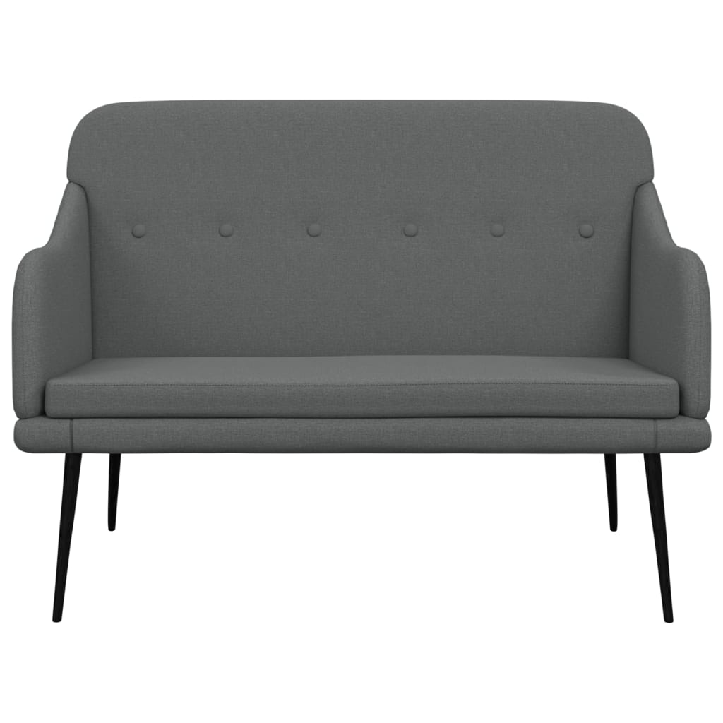 Banc Gris foncé 110x76x80 cm Tissu