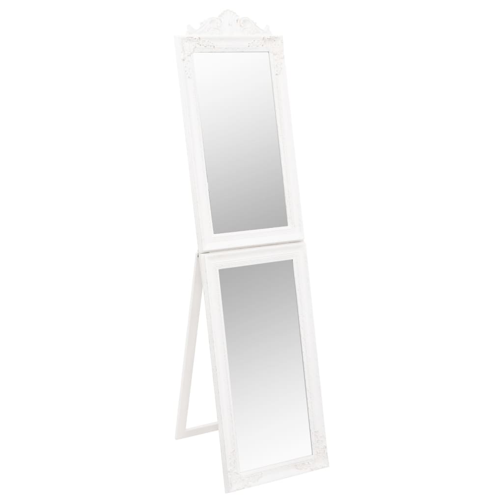 Miroir sur pied Blanc 45x180 cm