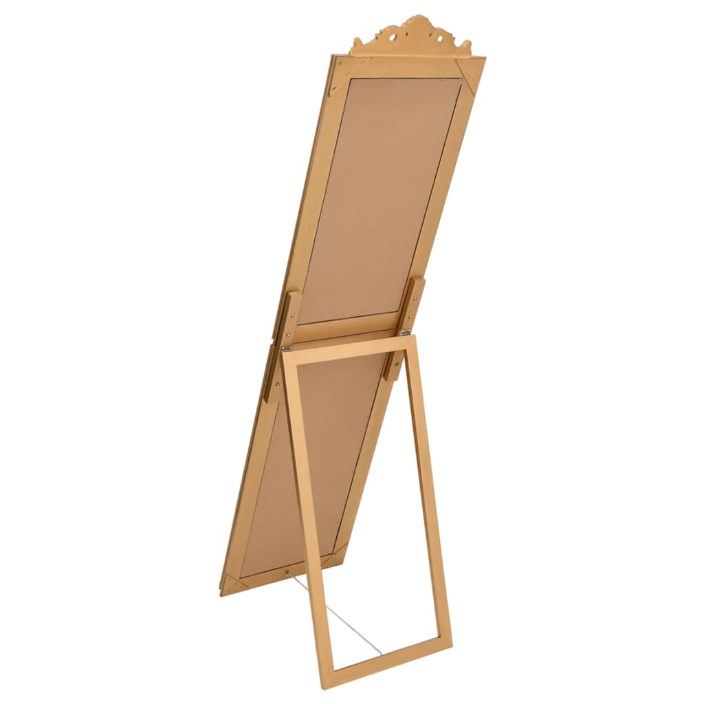 Goldfarbener Standspiegel 45x180 cm