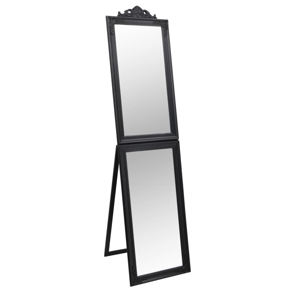 Miroir sur pied Noir 45x180 cm