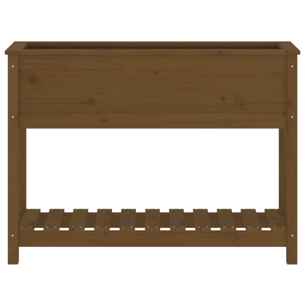 Jardinière et étagère Marron miel 111,5x34,5x81 cm Bois de pin