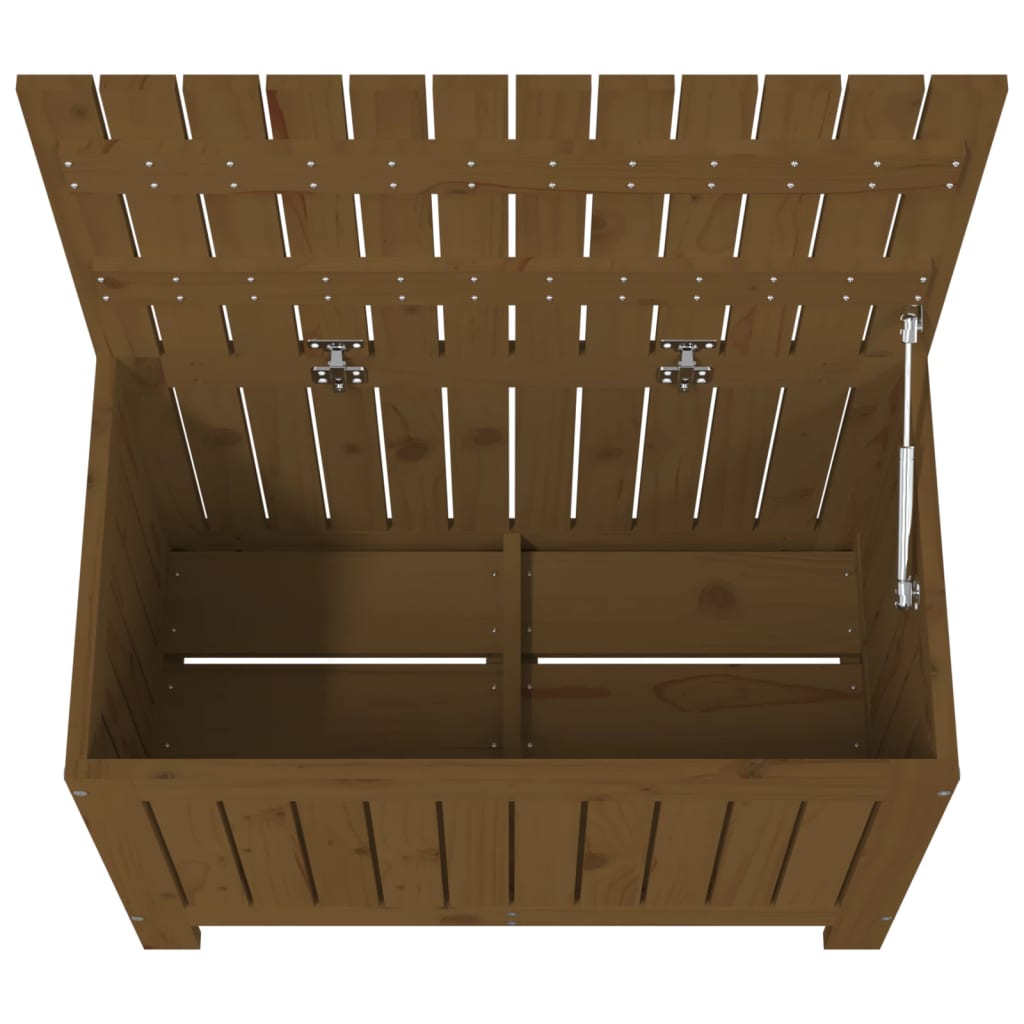 Boîte de rangement de jardin Marron miel 76x42,5x54 cm Bois pin