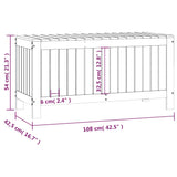 Boîte de rangement de jardin 108x42,5x54 cm Bois massif de pin