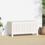 Boîte de rangement de jardin Blanc 108x42,5x54 cm Bois de pin