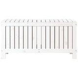 Boîte de rangement de jardin Blanc 108x42,5x54 cm Bois de pin