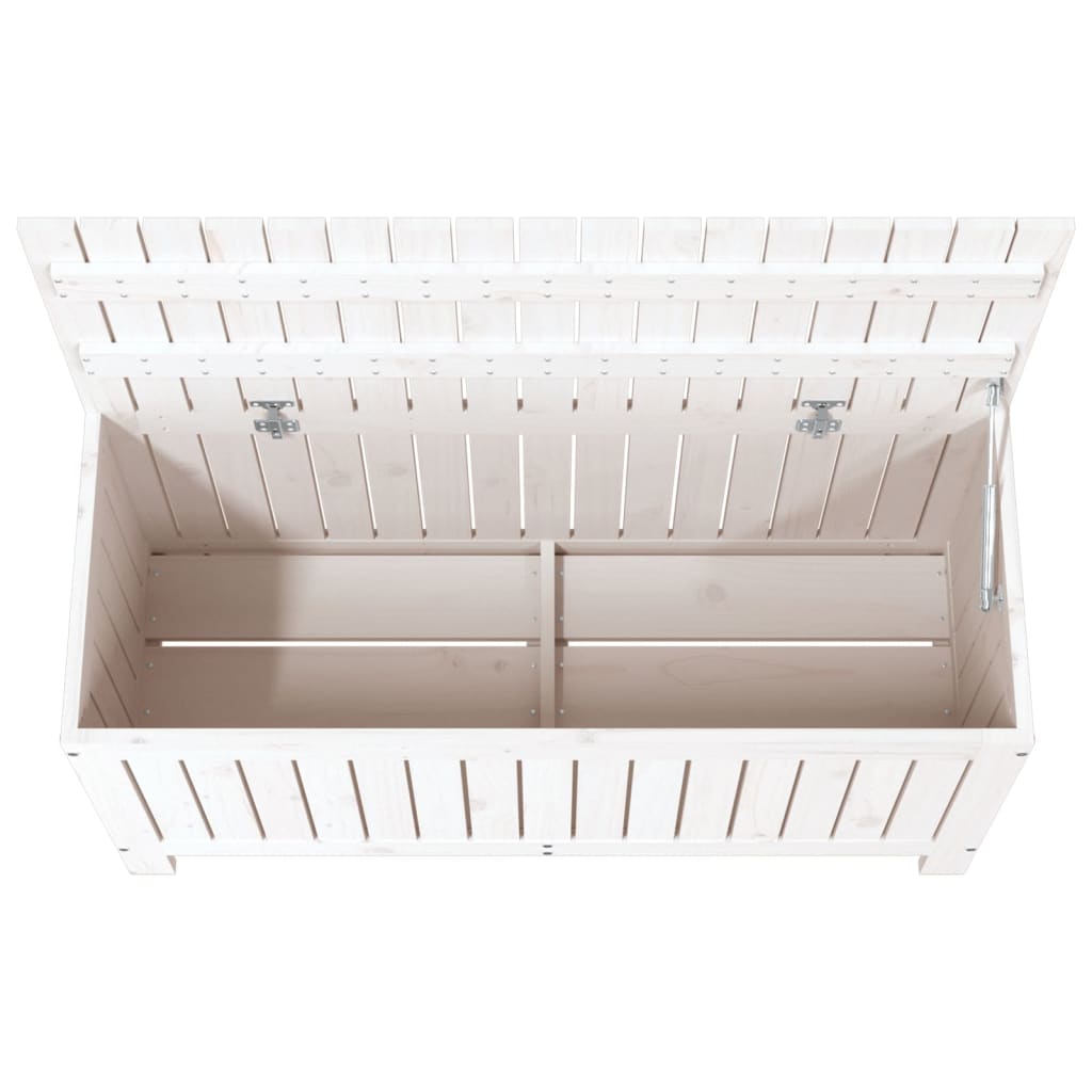 Boîte de rangement de jardin Blanc 108x42,5x54 cm Bois de pin