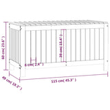 Boîte de rangement de jardin 115x49x60 cm Bois massif de pin