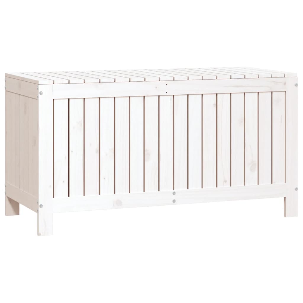 Boîte de rangement de jardin Blanc 115x49x60 cm Bois de pin