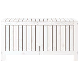 Boîte de rangement de jardin Blanc 115x49x60 cm Bois de pin