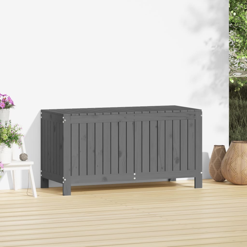 Boîte de rangement de jardin Gris 115x49x60 cm Bois de pin