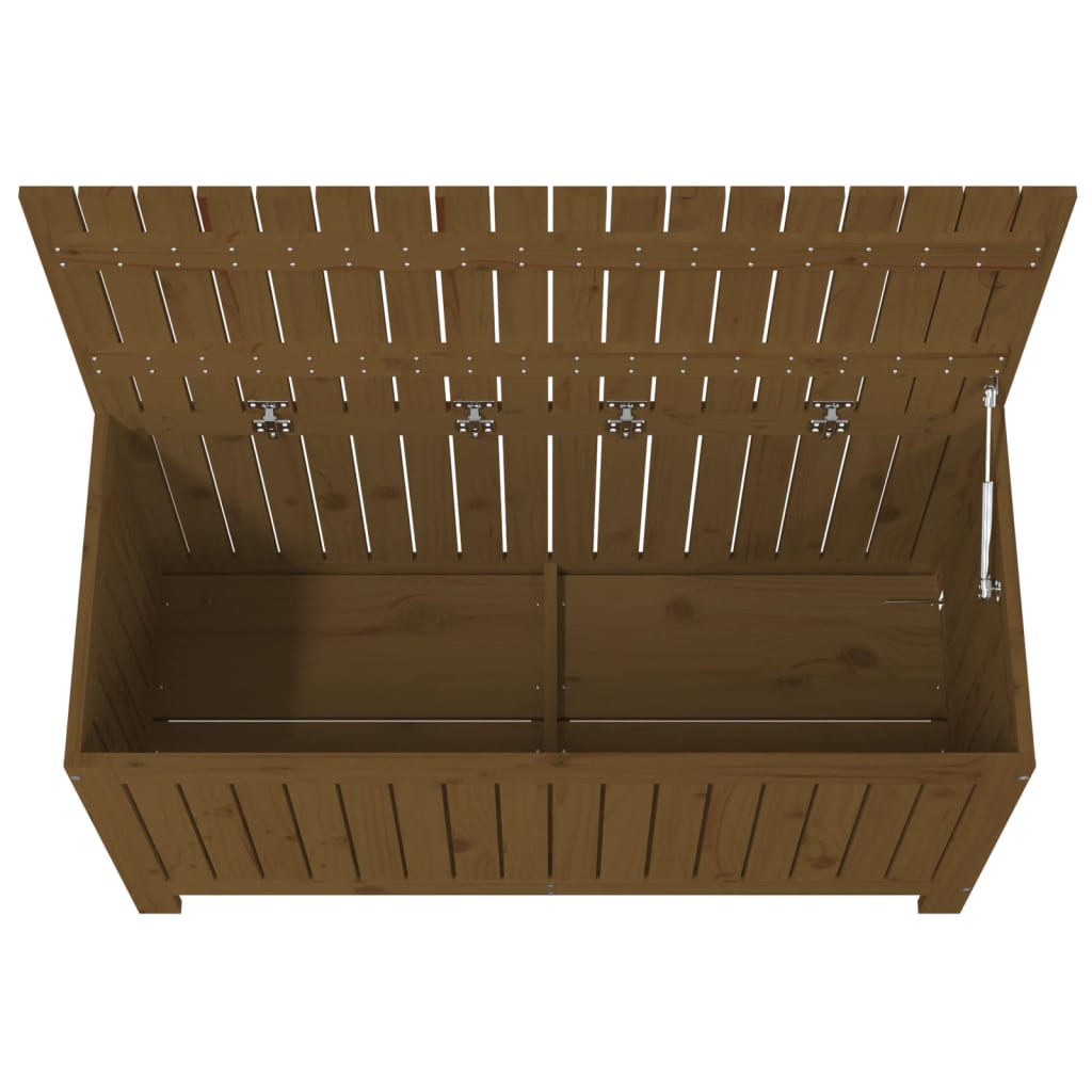 Garden storage box Honey brown 115x49x60 cm Pine wood