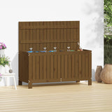 Garden storage box Honey brown 115x49x60 cm Pine wood