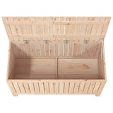 Boîte de rangement de jardin 121x55x64 cm Bois massif de pin