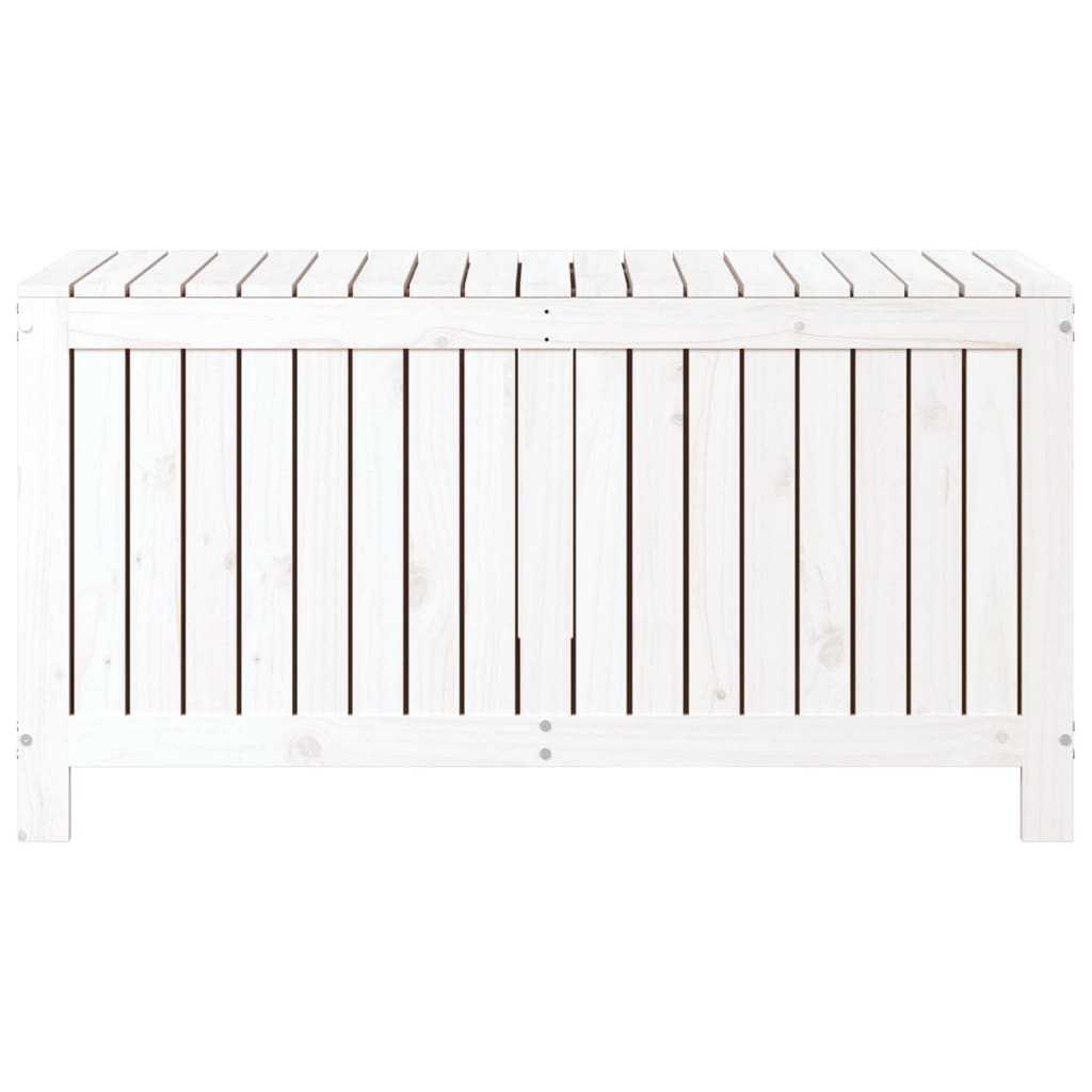 Boîte de rangement de jardin Blanc 121x55x64 cm Bois de pin