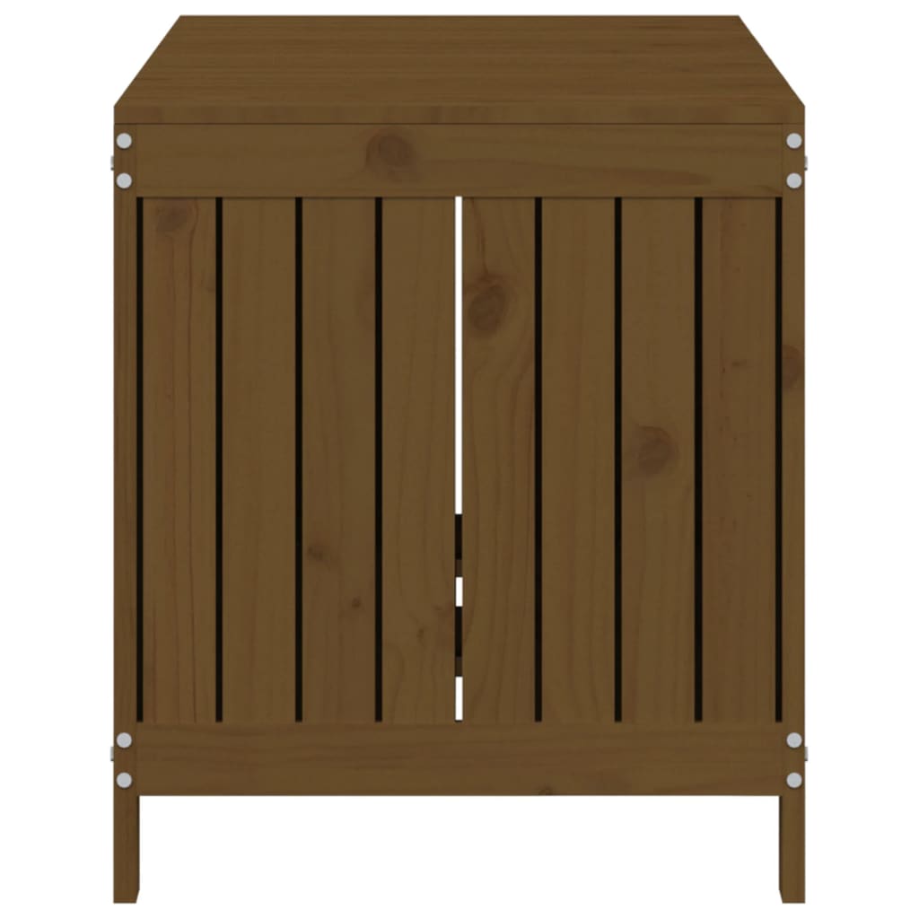 Boîte de rangement de jardin Marron miel 121x55x64 cm Bois pin