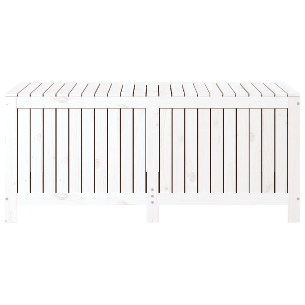 Garden storage box White 147x68x64 cm Pine wood