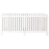 Boîte de rangement de jardin Blanc 147x68x64 cm Bois de pin