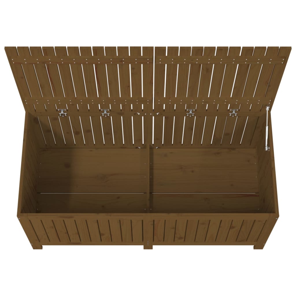 Boîte de rangement de jardin Marron miel 147x68x64 cm Bois pin