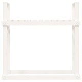 Support pour bois de chauffage Blanc 110x35x108,5cm Bois de pin