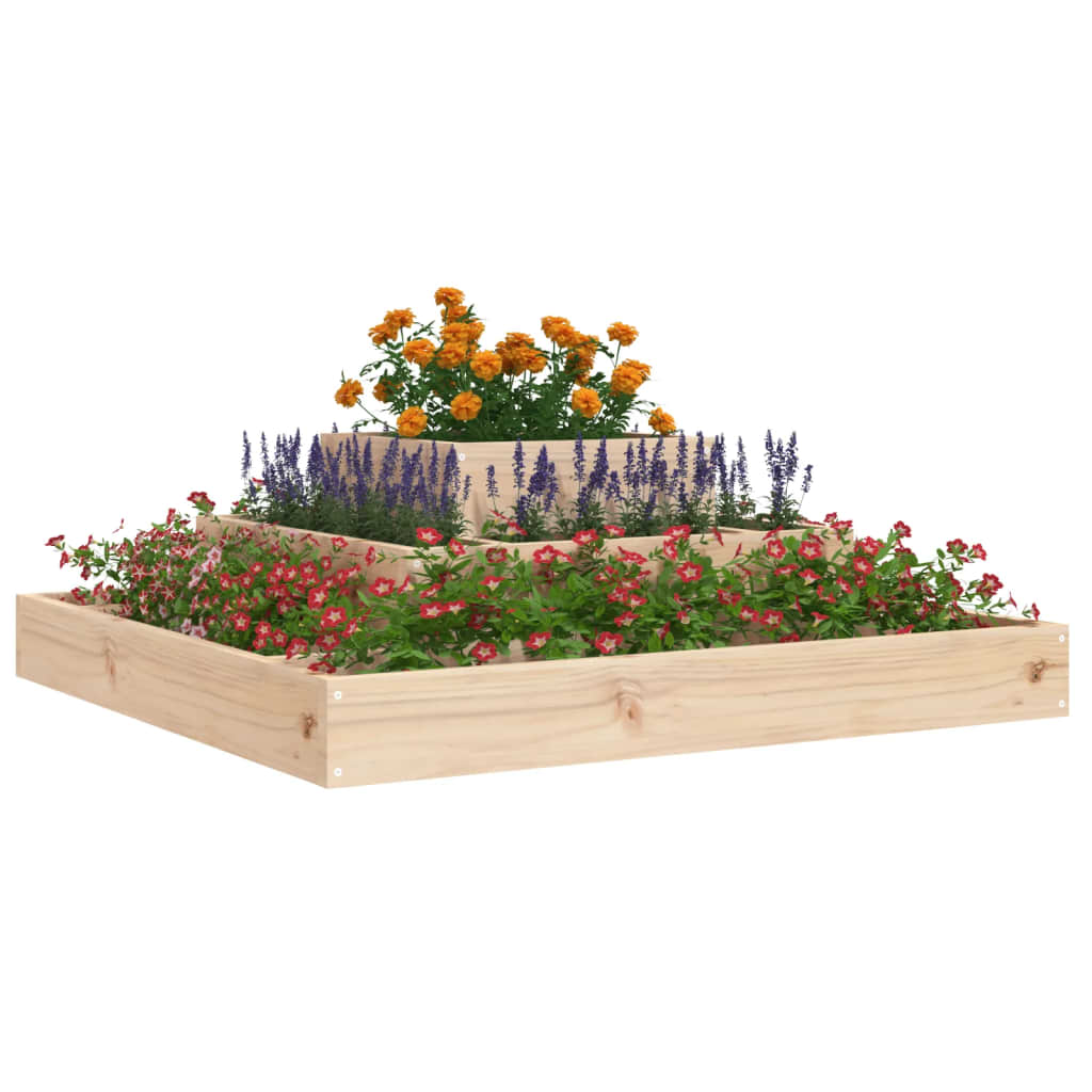 Jardinière 80x80x27 cm Bois massif de pin