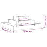 Jardinière 80x80x27 cm Bois massif de pin