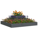 Jardinière Gris 80x80x27 cm Bois massif de pin