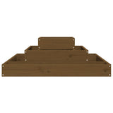 Jardinière Marron miel 80x80x27 cm Bois massif de pin