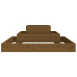 Jardinière Marron miel 80x80x27 cm Bois massif de pin