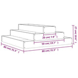 Jardinière 80x80x27 cm Bois massif de pin