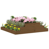 Jardinière Marron miel 110x110x27 cm Bois massif de pin