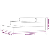 Jardinière Blanc 78x78x27 cm Bois massif de pin