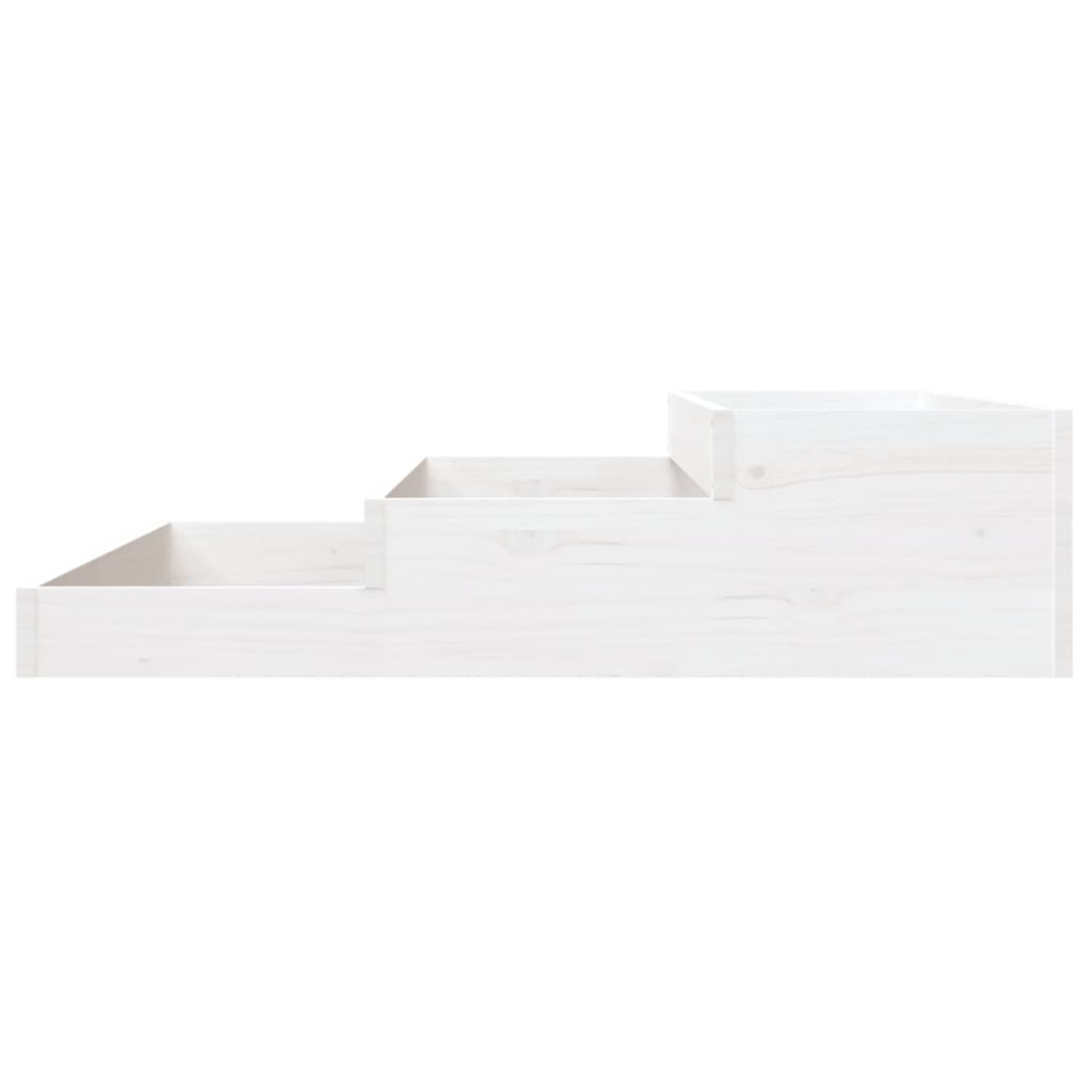 Jardinière Blanc 107x107x27 cm Bois massif de pin