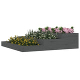 Jardinière Gris 107x107x27 cm Bois massif de pin