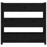 Jardinière Noir 112x25x104,5 cm Bois massif de pin