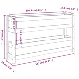 Jardinière Blanc 112x25x66 cm Bois massif de pin